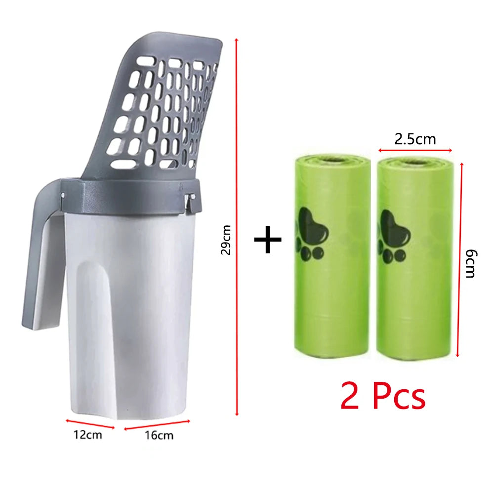 Cat Litter Scoop with Bin & Bags