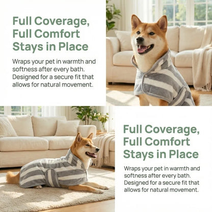 Microfibre Pet Bathrobe & Towel