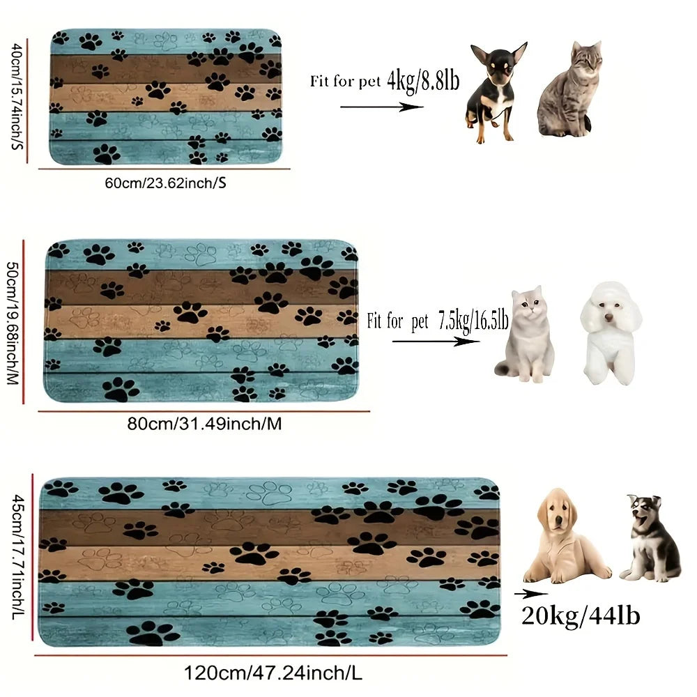 Pet Paw Print Doormat