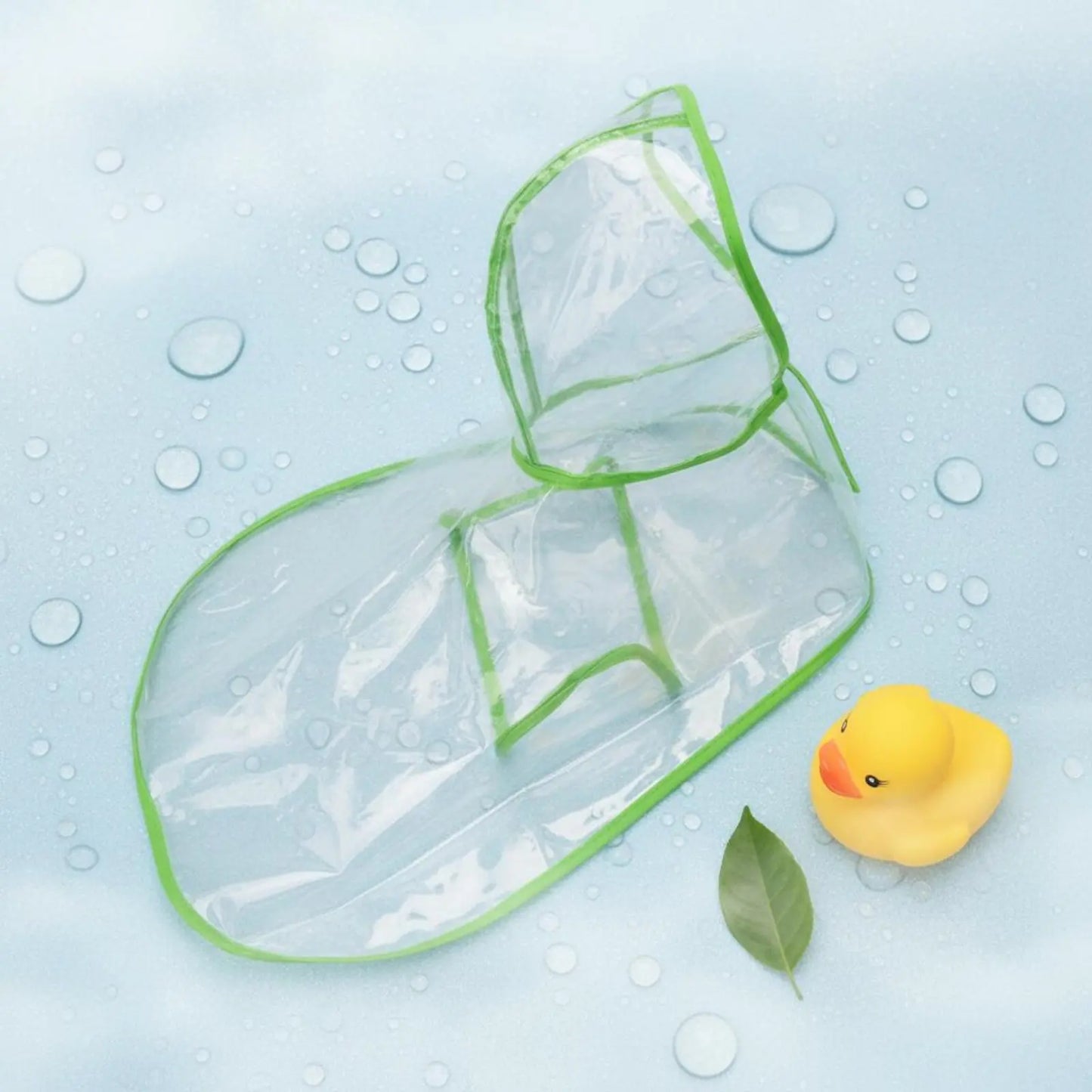 Transparent Hooded Dog Raincoat