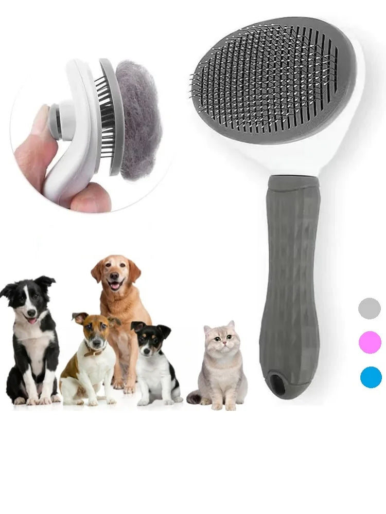 Self-Cleaning Pet Slicker Brush