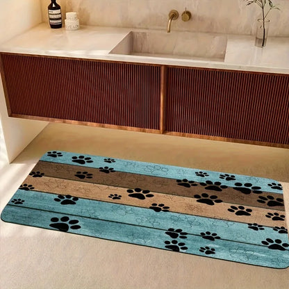 Pet Paw Print Doormat