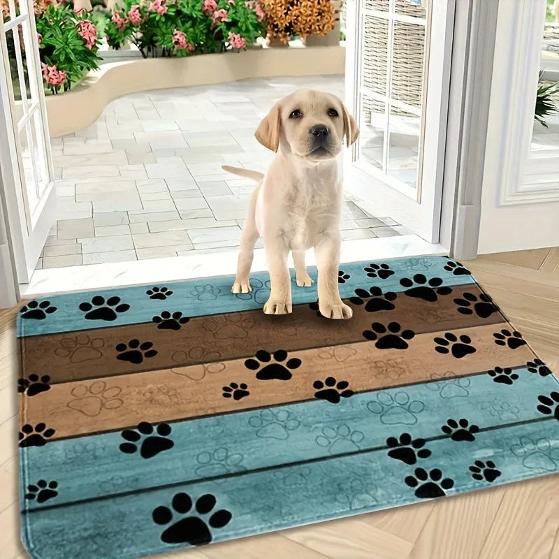 Pet Paw Print Doormat