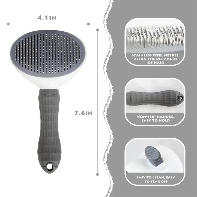 Self-Cleaning Pet Slicker Brush