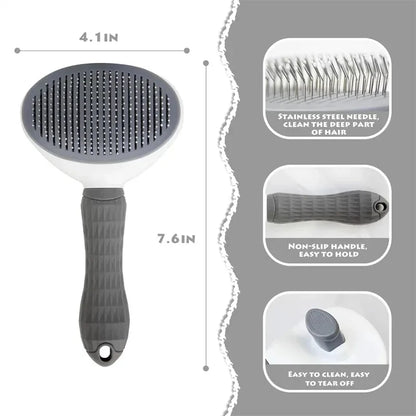 Self-Cleaning Pet Slicker Brush