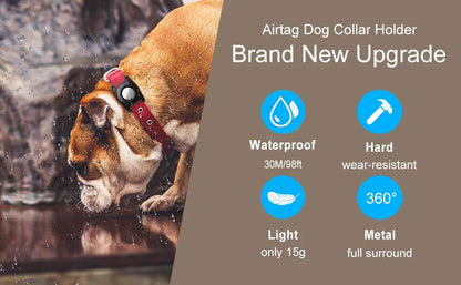 IP68 Waterproof AirTag Pet Collar Holder