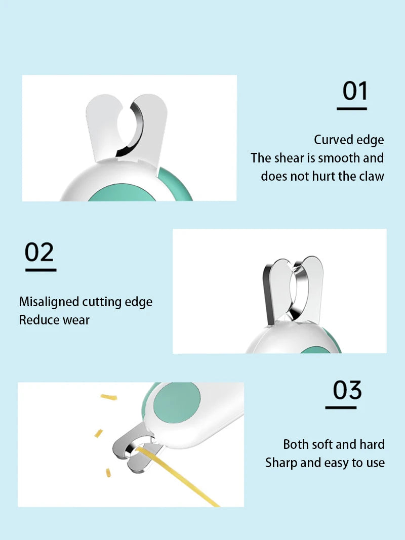 LED Pet Nail Clipper with Safety Lock