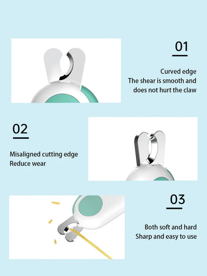 LED Pet Nail Clipper with Safety Lock