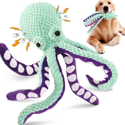 Plush Octopus Squeaky Toy
