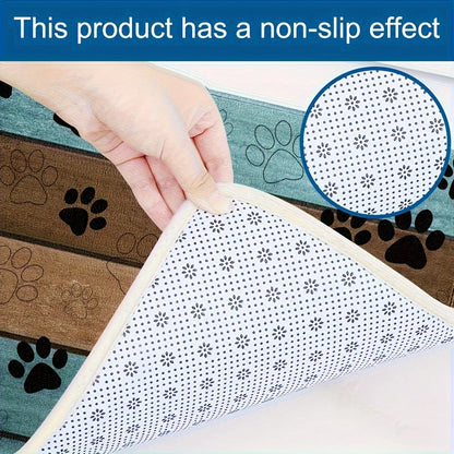 Pet Paw Print Doormat