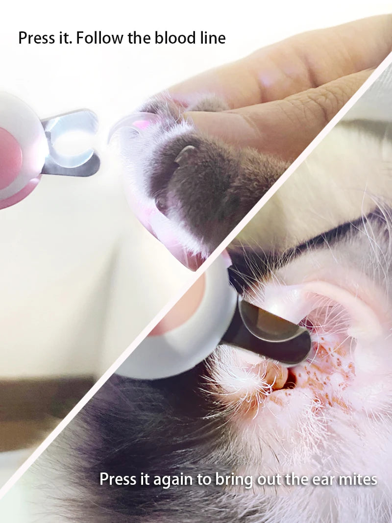 LED Pet Nail Clipper with Safety Lock