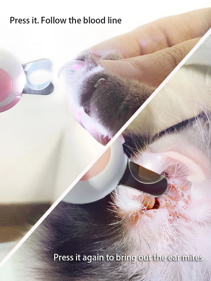 LED Pet Nail Clipper with Safety Lock