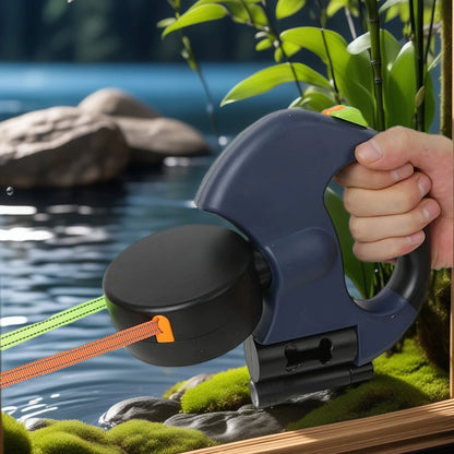 Retractable Dual Pet Leash with LED Light & 360° Swivel