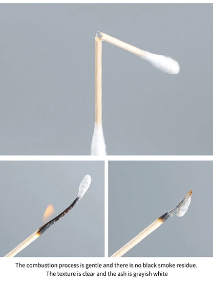 Disposable Cotton Swab Box With Double End Round Head For Makeup Removal Daily Cleaning Pet Care Multi-purpose About 500pcs
