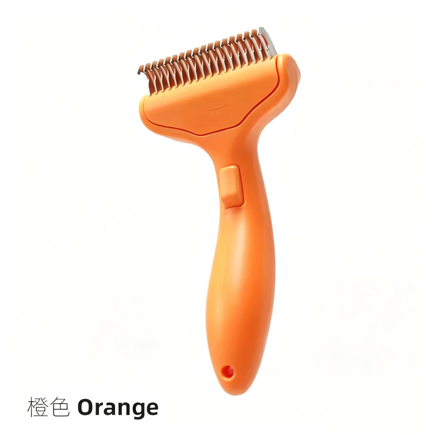 Pet Dematting Comb with Self-Cleaning Button