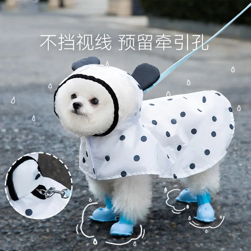 Dog Raincoat with Bear Ears