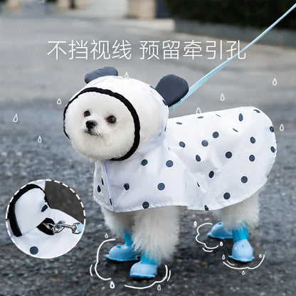 Dog Raincoat with Bear Ears
