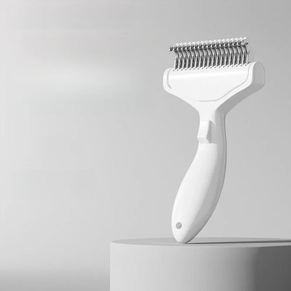 Pet Dematting Comb with Self-Cleaning Button