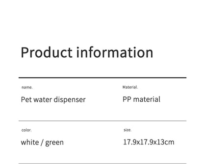 Pet Water Fountain with LED Light