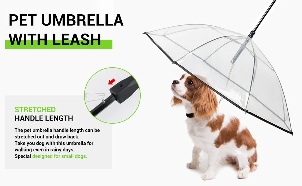 Pet Umbrella with Built-In Leash