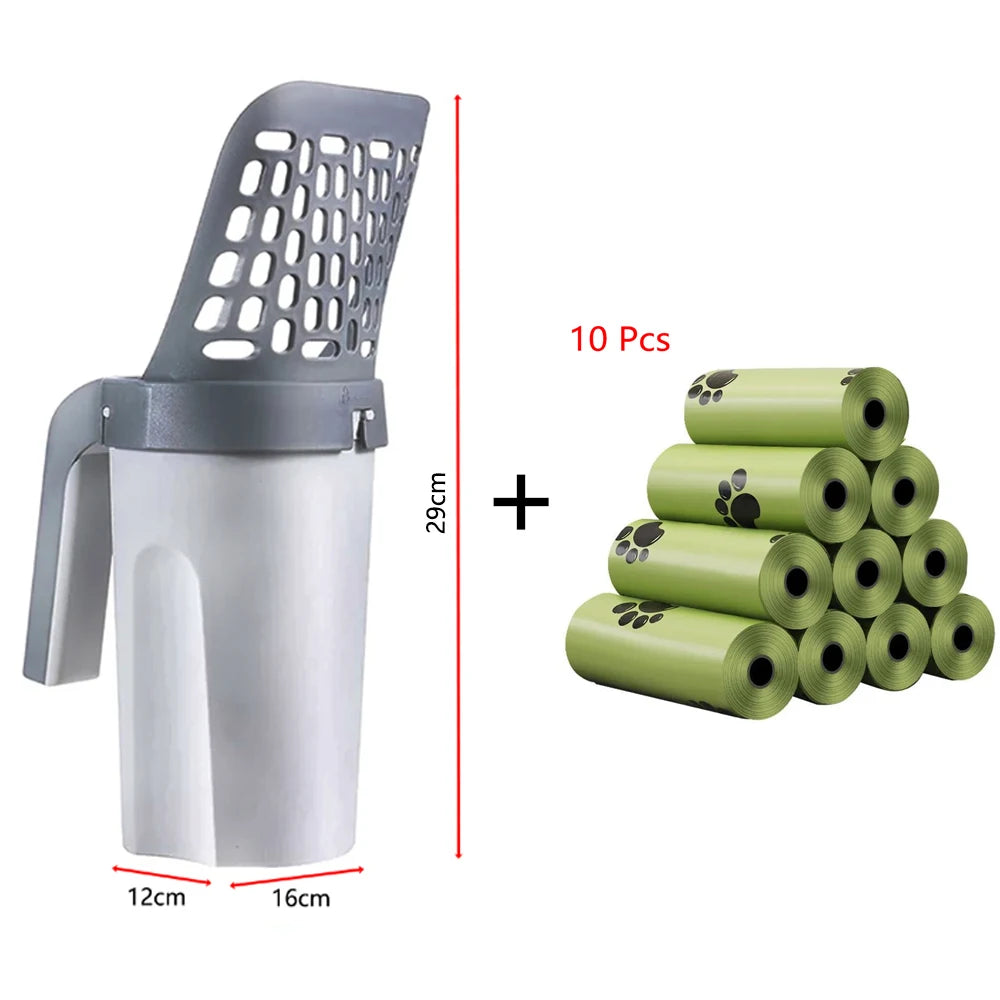Cat Litter Scoop with Bin & Bags
