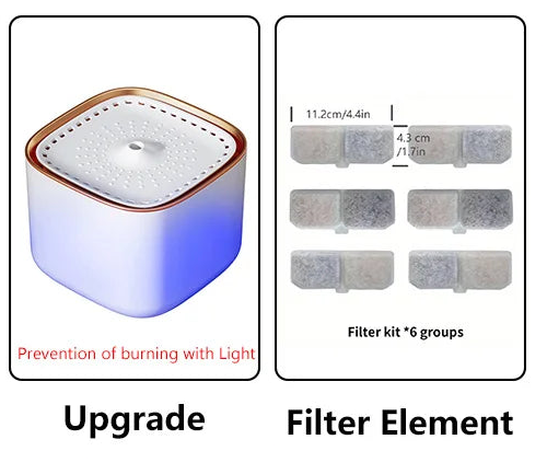 Pet Water Fountain with LED Light