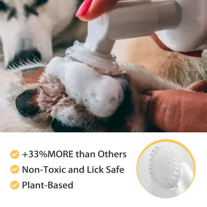 Pet Paw Cleaner Foam with Silicone Brush