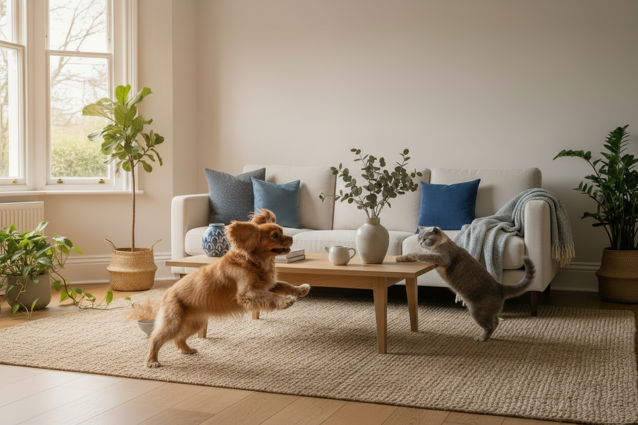Banner - Cavalier King Charles & British Shorthair em movimento